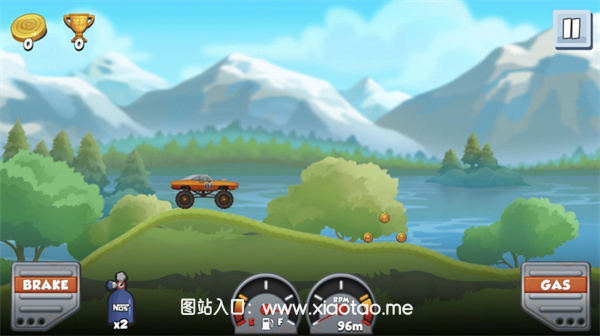 爬升之王无限金币破解版:休闲的赛车竞技游戏,画面清晰!