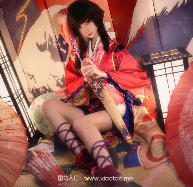 南桃Momoko阴阳师神乐、崩坏3德丽莎cos作品在线看图