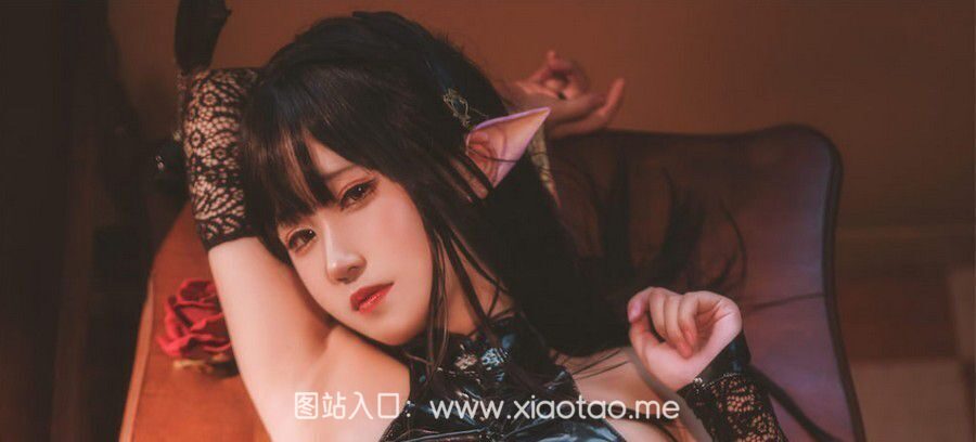 三度_69 cos黑旗袍魅魔 cos巫女作品赏析