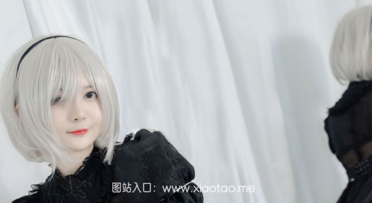 51酱作品cos《2B黑婚纱》图片包