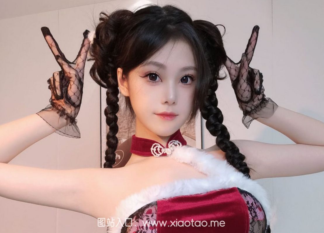 蜜汁猫裘cos作品发财玉兔，美翻了