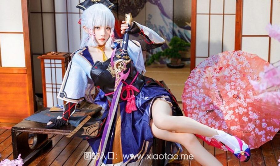 桜桃喵cos神里绫华,在线鉴赏