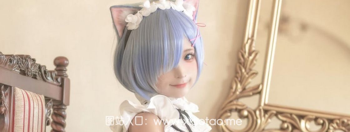 蠢沫沫cos猫耳蕾姆作品在线看图