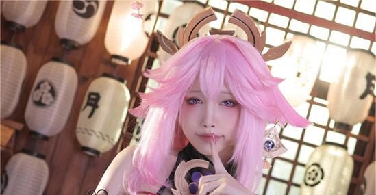 水淼aqua再度惊艳亮相,原神八重神子COS第二弹来袭!