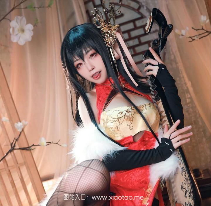 水淼Aqua碧蓝航线大凤新春旗袍,在线看图图片包下载