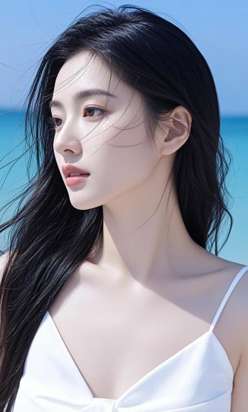 海边氛围感美女