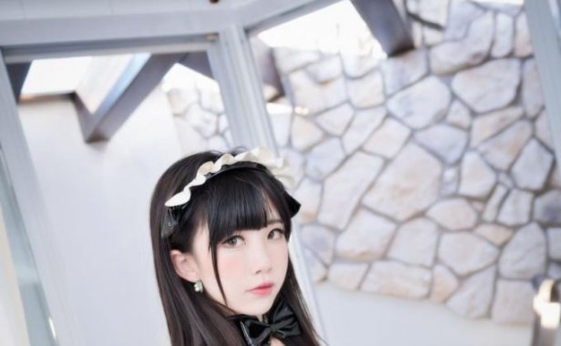 水淼aqua黑胶衣女仆精品cos作品在线鉴赏