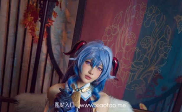 阿包也是兔娘cos丸子头汉服风，在线看图